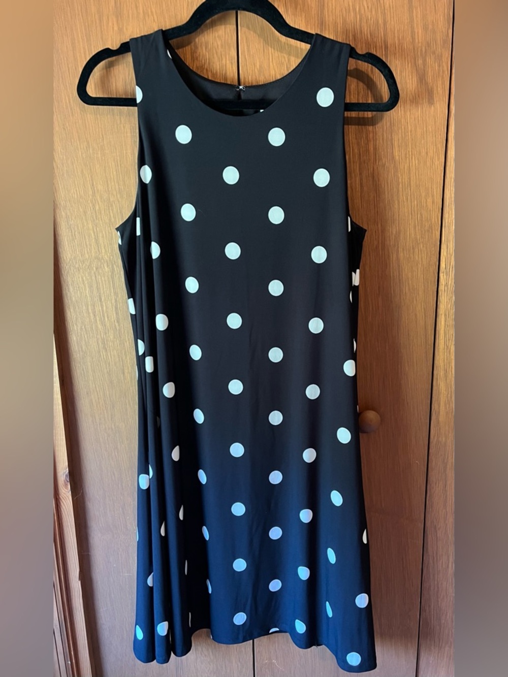Anne Klein Classic polka dot sleeveless dress